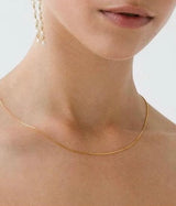 Gold-Plated Minimal Sleek Chain Necklace for Women
