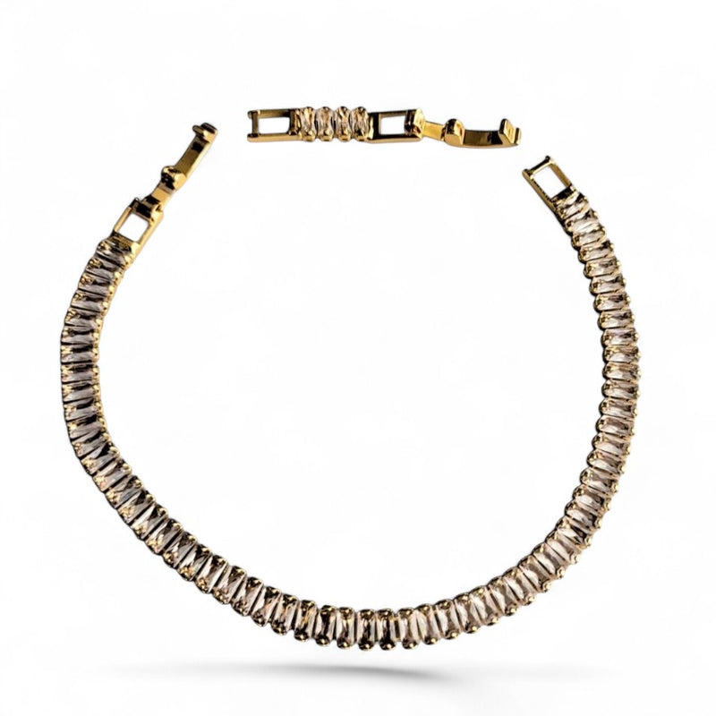 The Realm Sparkle & Shine Gold Plated Bracelet for Women with Crystal Pave
