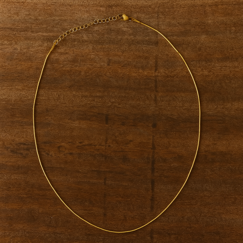Gold-Plated Minimal Sleek Chain Necklace for Women