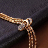 Gold-Toned & Crystal-Studded Necklace, Bracelet, Earrings & Ring Jewelry Set