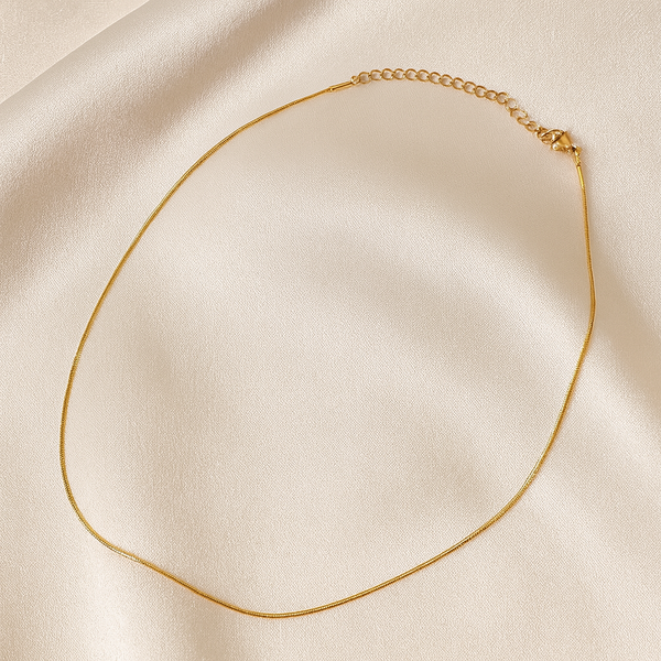 Gold-Plated Minimal Sleek Chain Necklace for Women