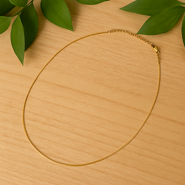 Gold-Plated Minimal Sleek Chain Necklace for Women